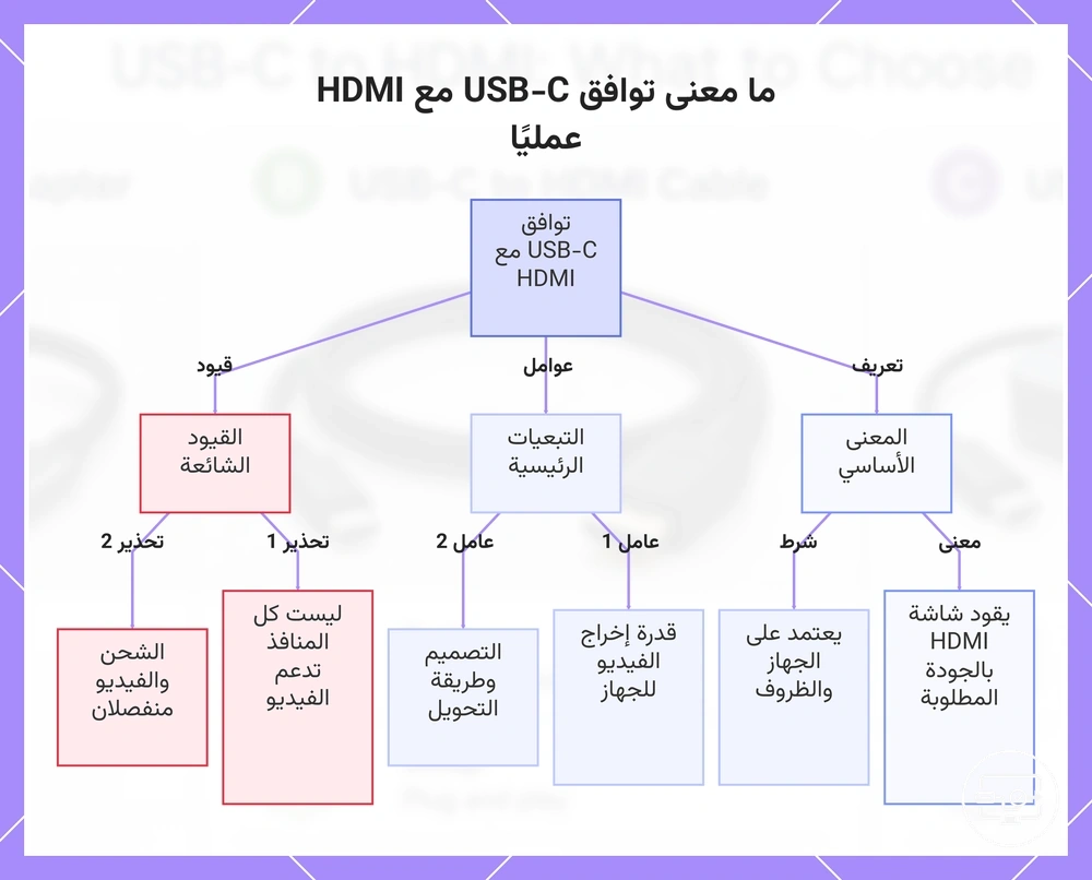 ما معنى توافق USB-C مع HDMI عمليًا