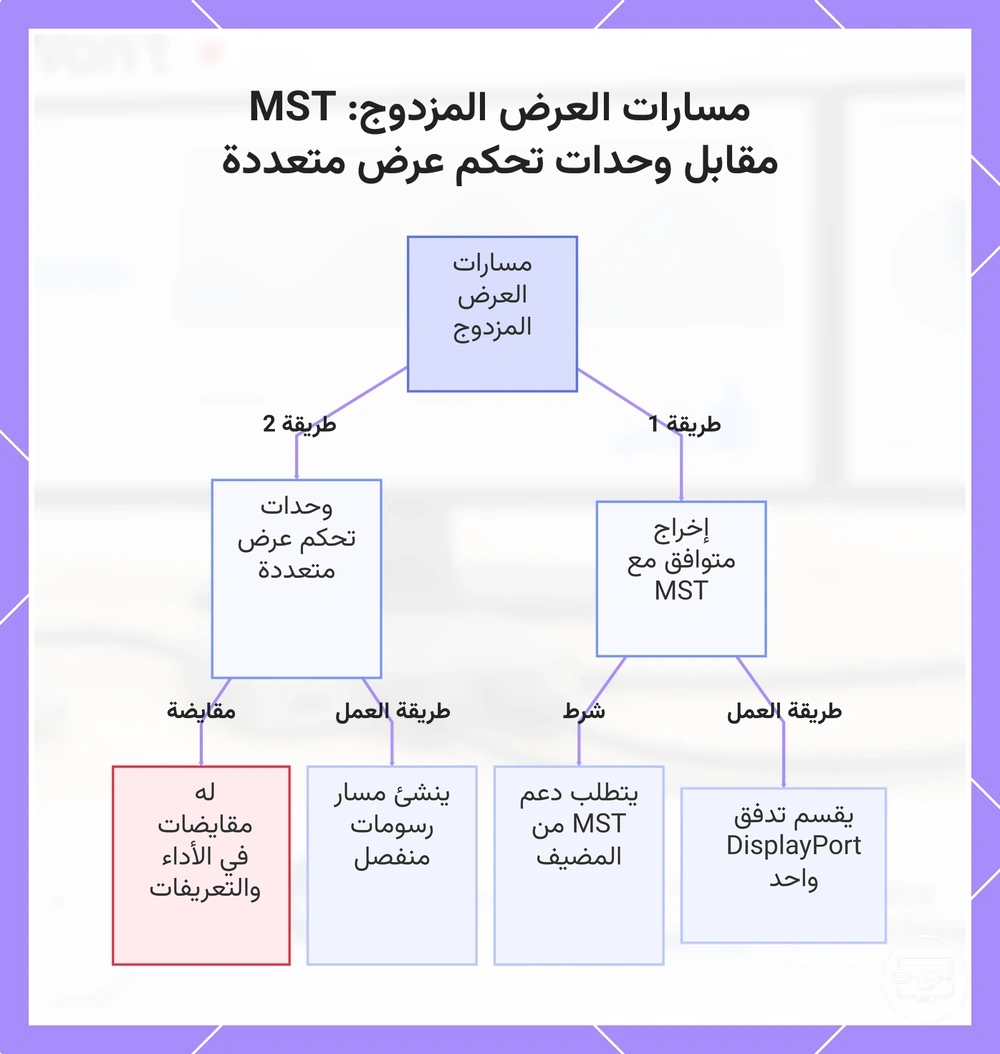 مسارات العرض المزدوج: MST مقابل وحدات تحكم عرض متعددة