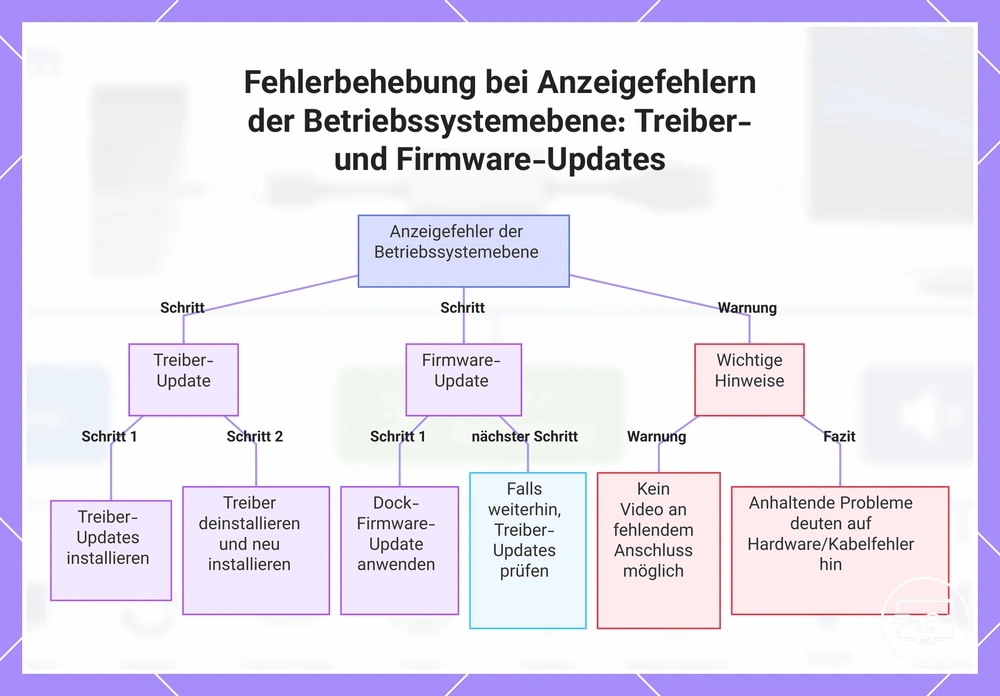 Fehlerbehebung bei Anzeigefehlern der Betriebssystemebene: Treiber- und Firmware-Updates