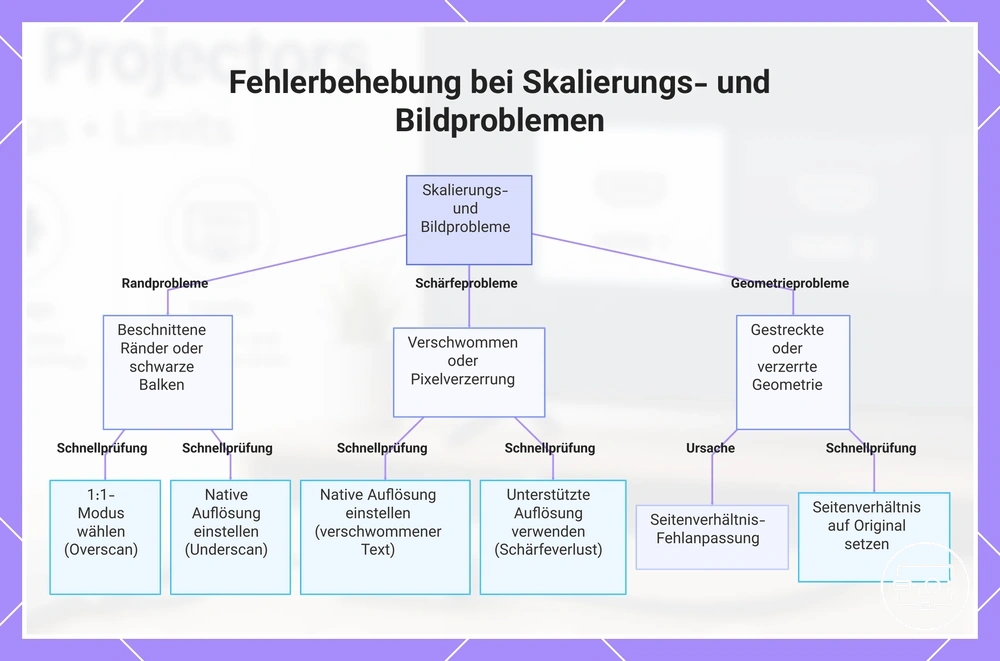 Fehlerbehebung bei Skalierungs- und Bildproblemen