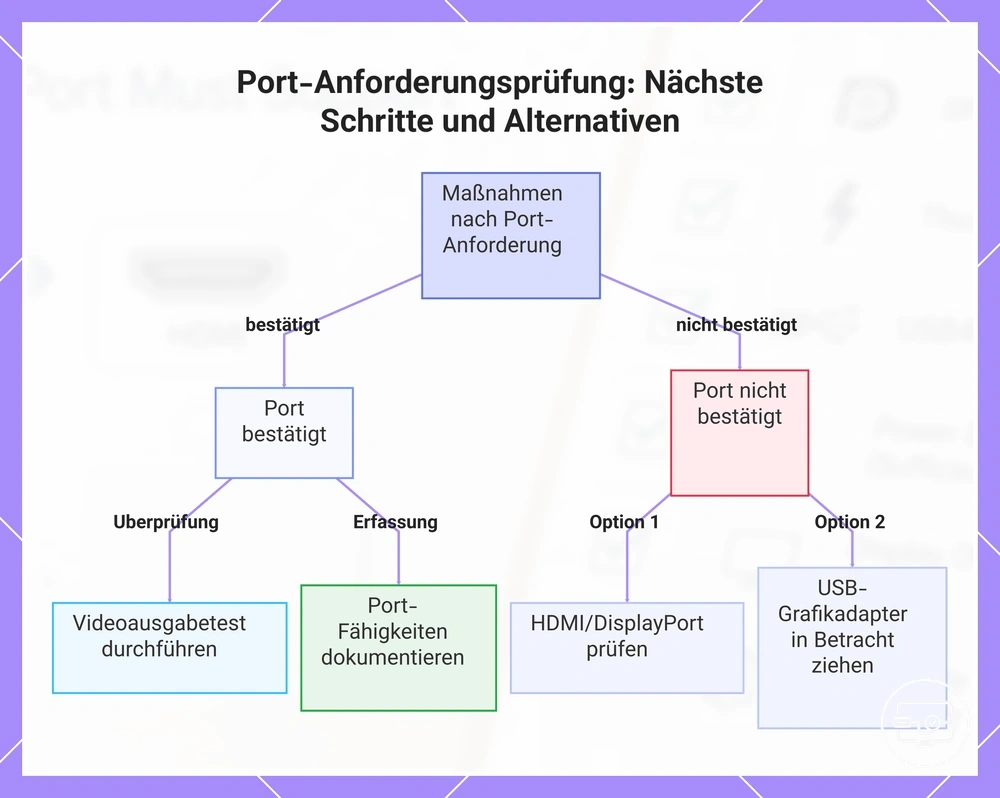 Port-Anforderungsprüfung: Nächste Schritte und Alternativen
