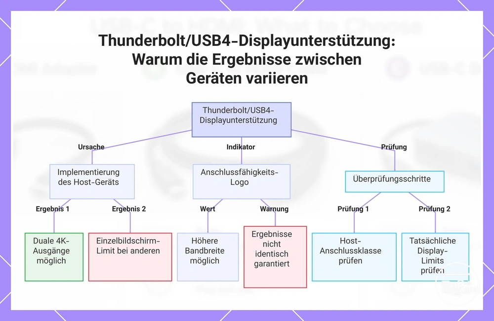 Thunderbolt/USB4-Displayunterstützung: Warum die Ergebnisse zwischen Geräten variieren