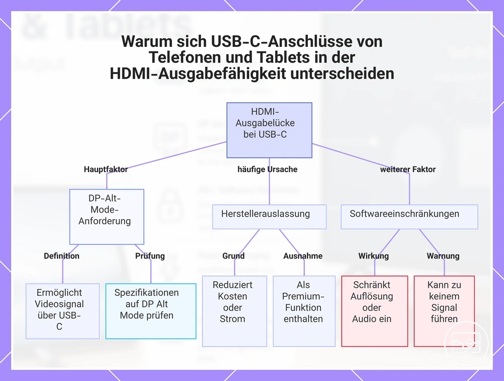 Warum sich USB-C-Anschlüsse von Telefonen und Tablets in der HDMI-Ausgabefähigkeit unterscheiden