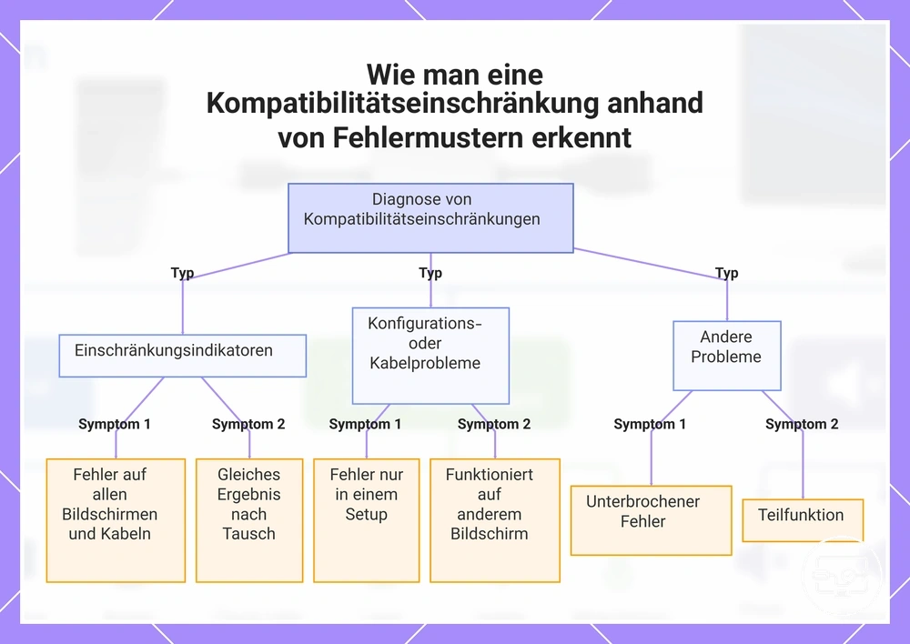 Wie man eine Kompatibilitätseinschränkung anhand von Fehlermustern erkennt
