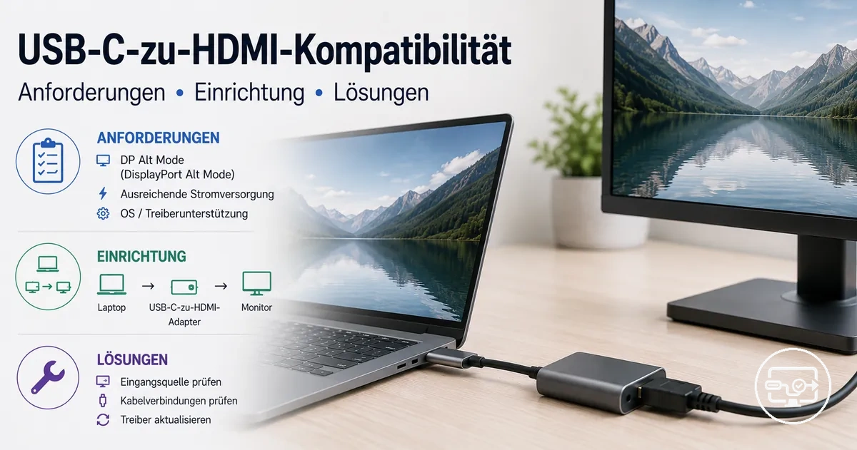Überblick zur USB-C-zu-HDMI-Kompatibilität: Anforderungen, Einrichtungswege und typische Lösungen
