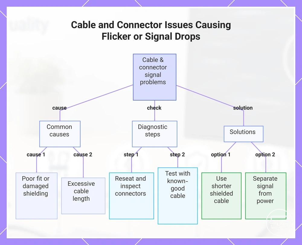 Cable and Connector Issues Causing Flicker or Signal Drops