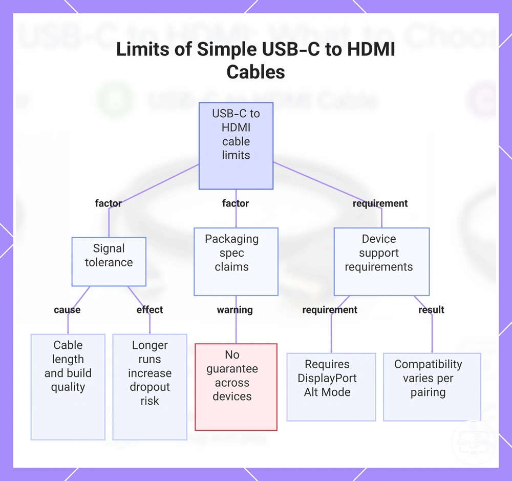 Limits of Simple USB-C to HDMI Cables