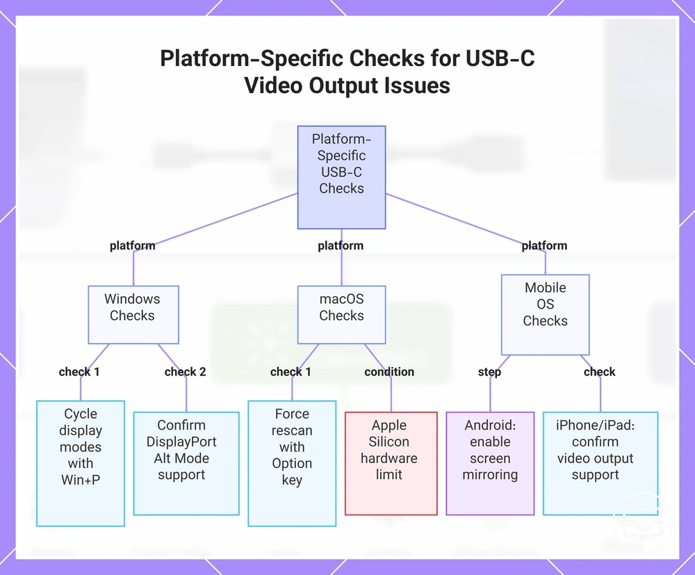 Platform-Specific Checks for USB-C Video Output Issues