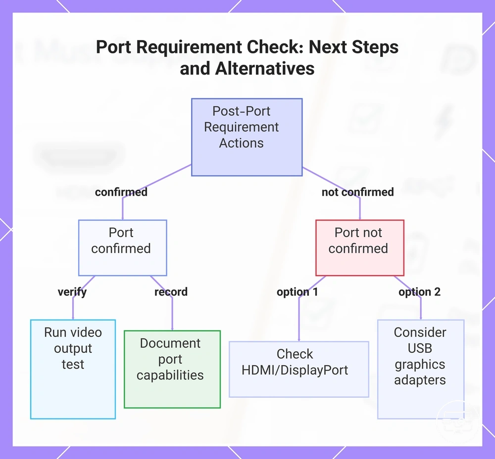 Port Requirement Check: Next Steps and Alternatives