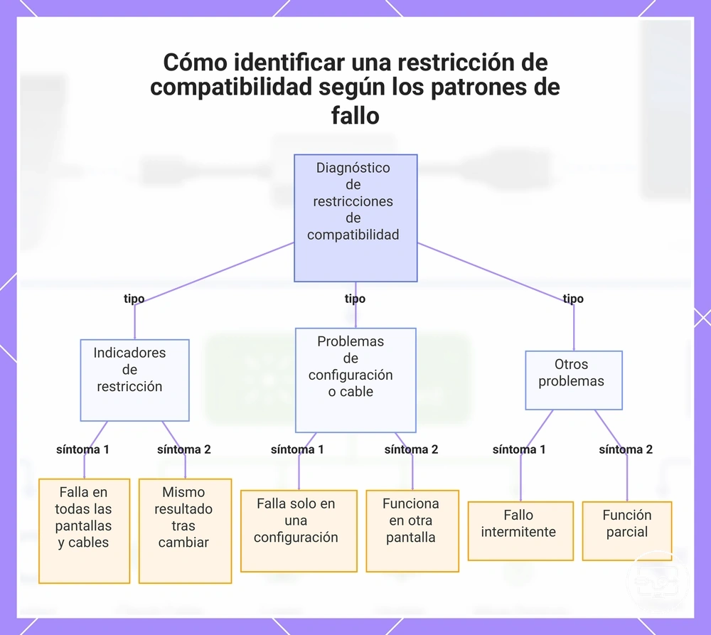 Cómo identificar una restricción de compatibilidad según los patrones de fallo