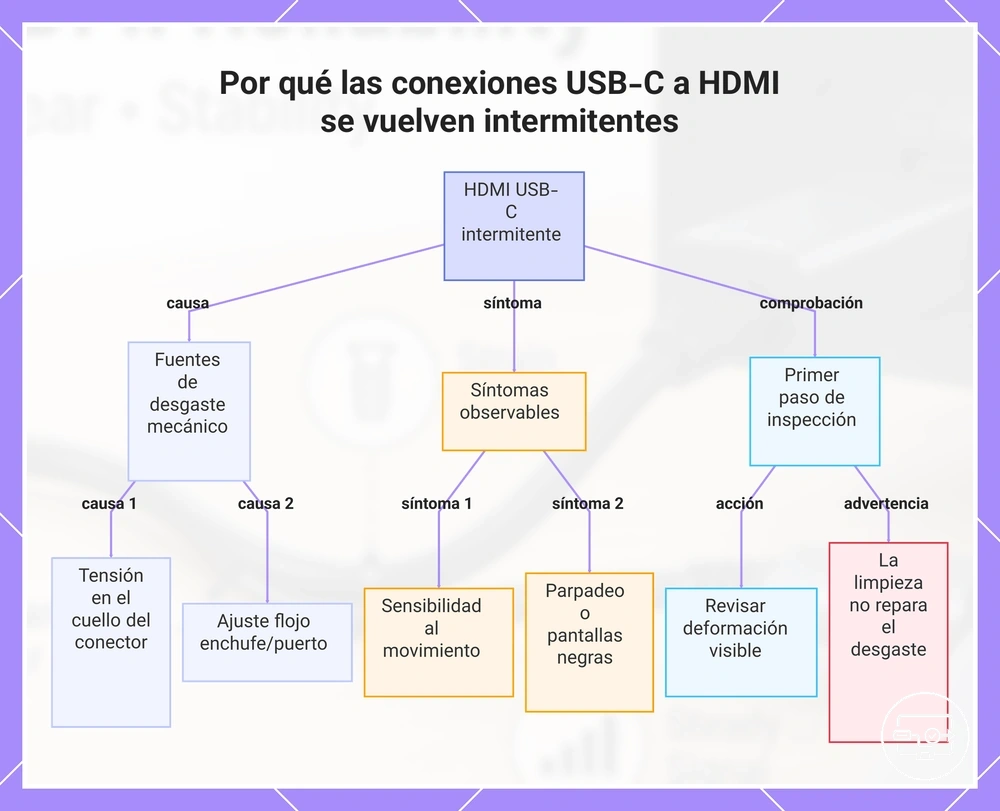 Por qué las conexiones USB-C a HDMI se vuelven intermitentes