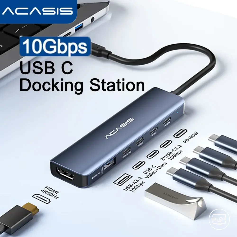 Hub USB-C HDMI 4K 60 Hz, PD 100 W