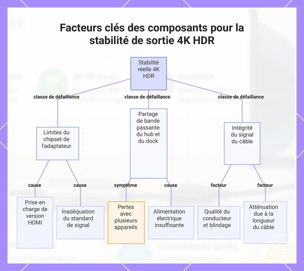 Facteurs clés des composants pour la stabilité de sortie 4K HDR