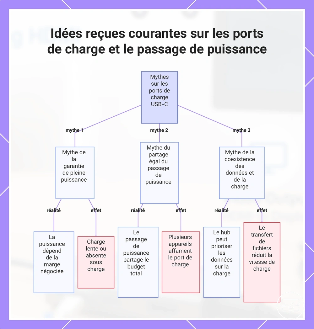 Idées reçues courantes sur les ports de charge et le passage de puissance