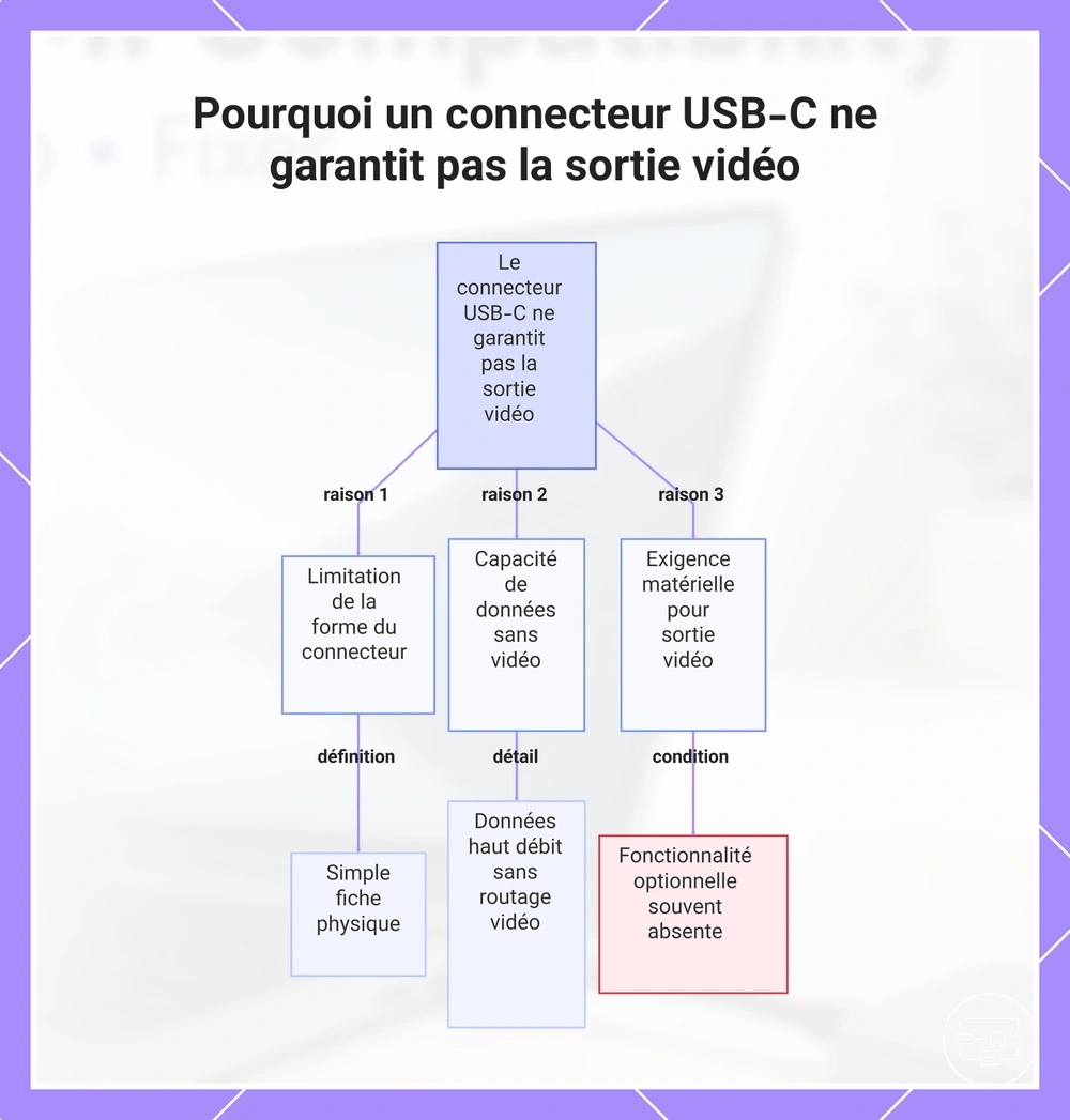 Pourquoi un connecteur USB-C ne garantit pas la sortie vidéo