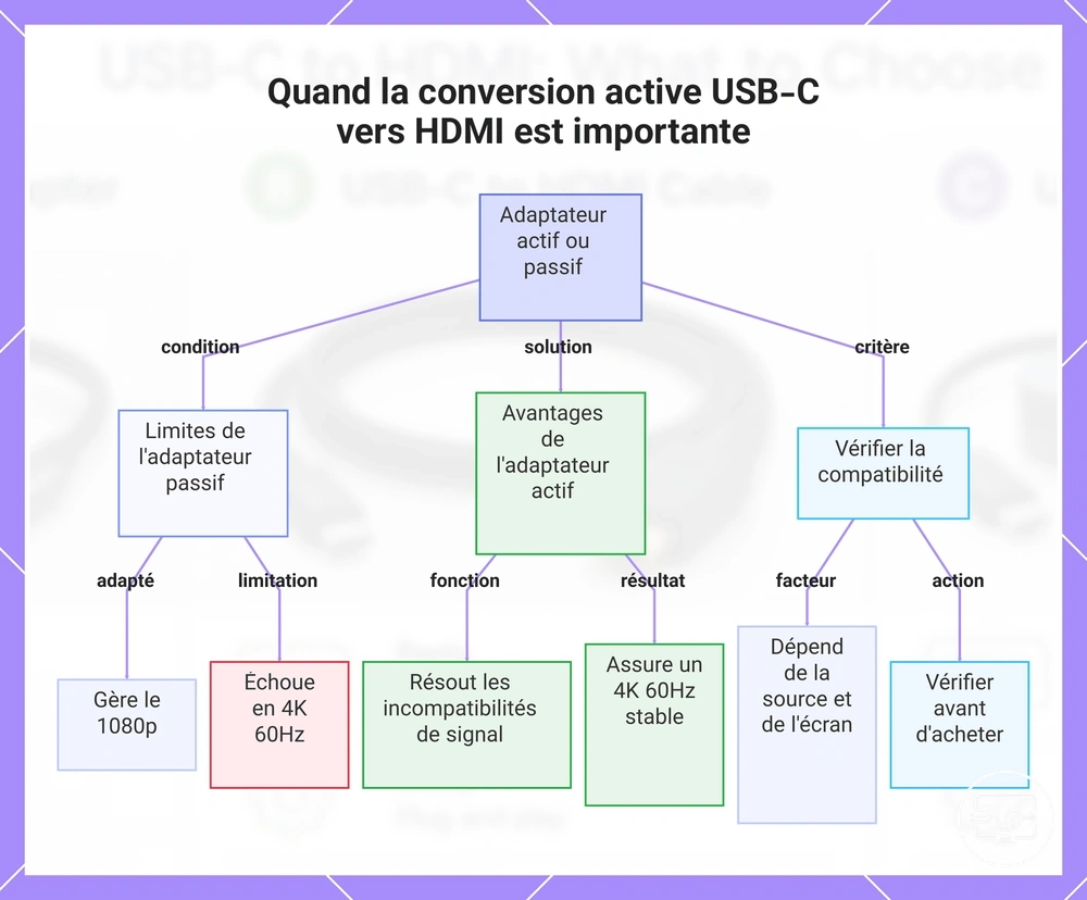 Quand la conversion active USB-C vers HDMI est importante