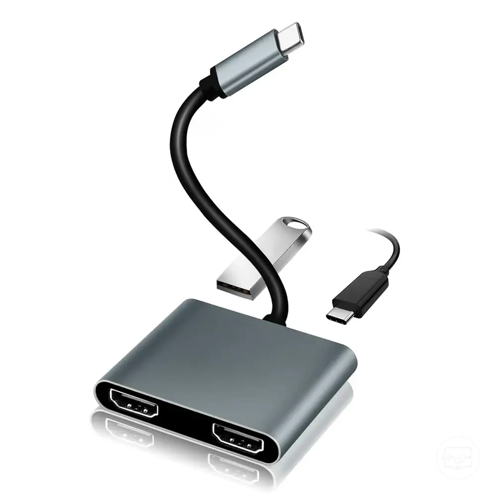 Adaptador USB-C para 2 HDMI 4K