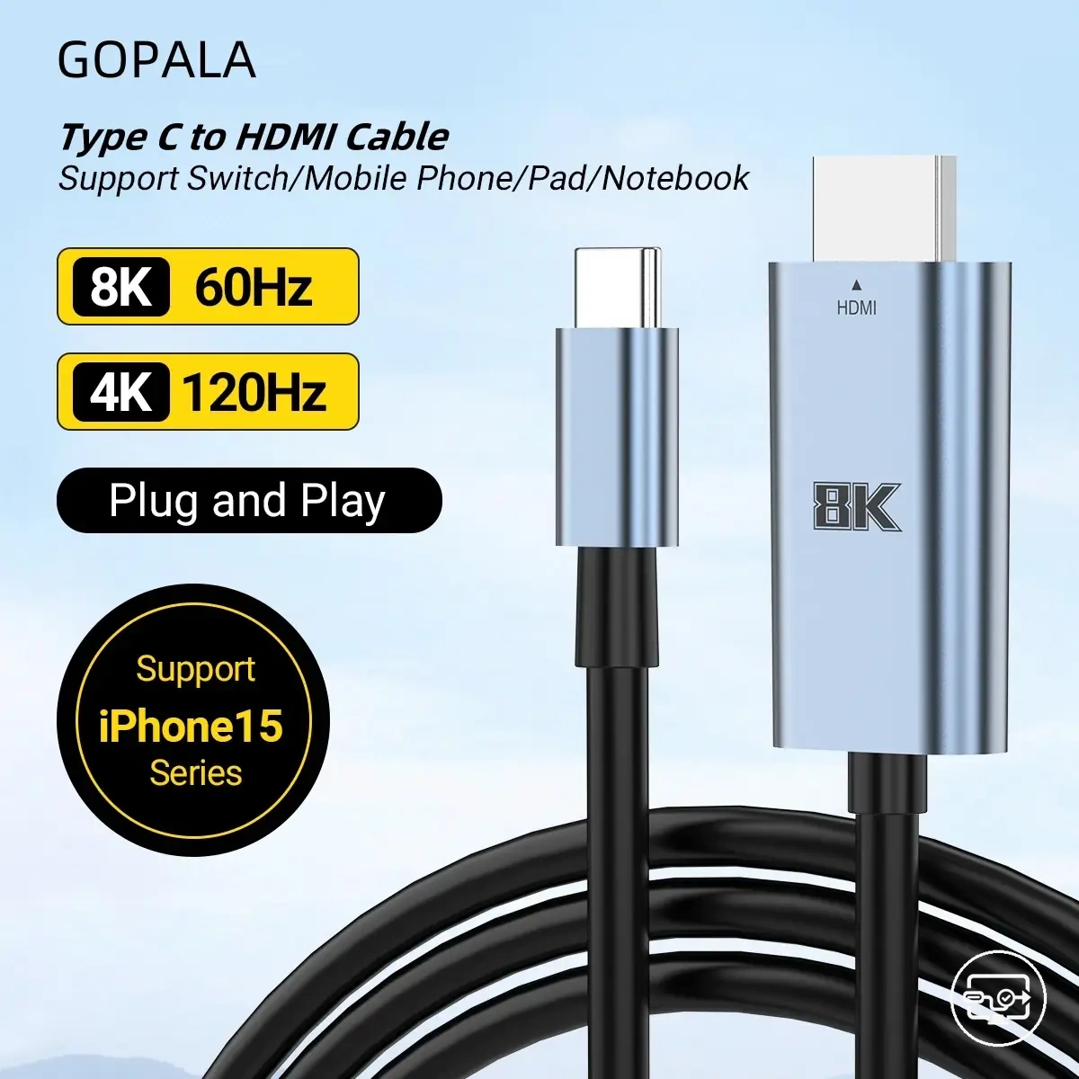 Adaptador USB-C para HDMI 4K