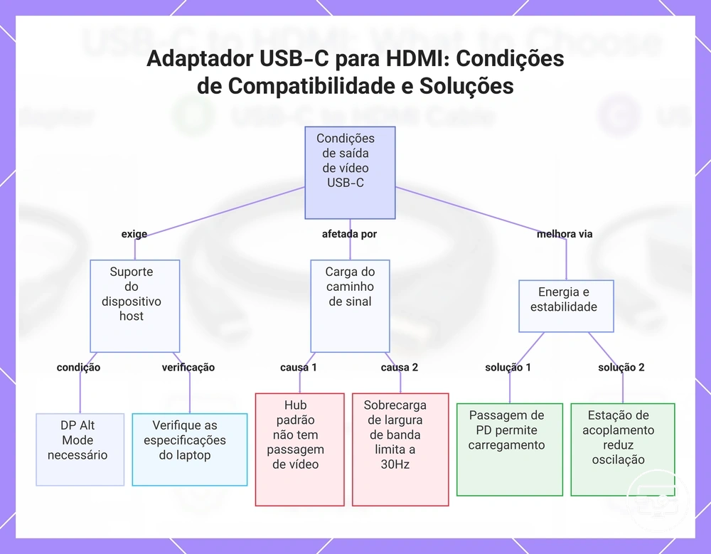Adaptador USB-C para HDMI: Condições de Compatibilidade e Soluções