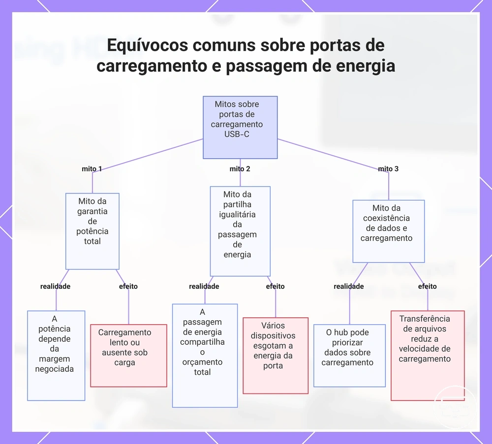 Equívocos comuns sobre portas de carregamento e passagem de energia