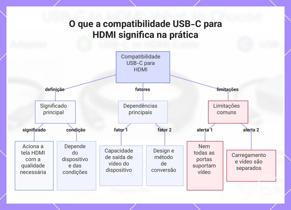 O que a compatibilidade USB-C para HDMI significa na prática