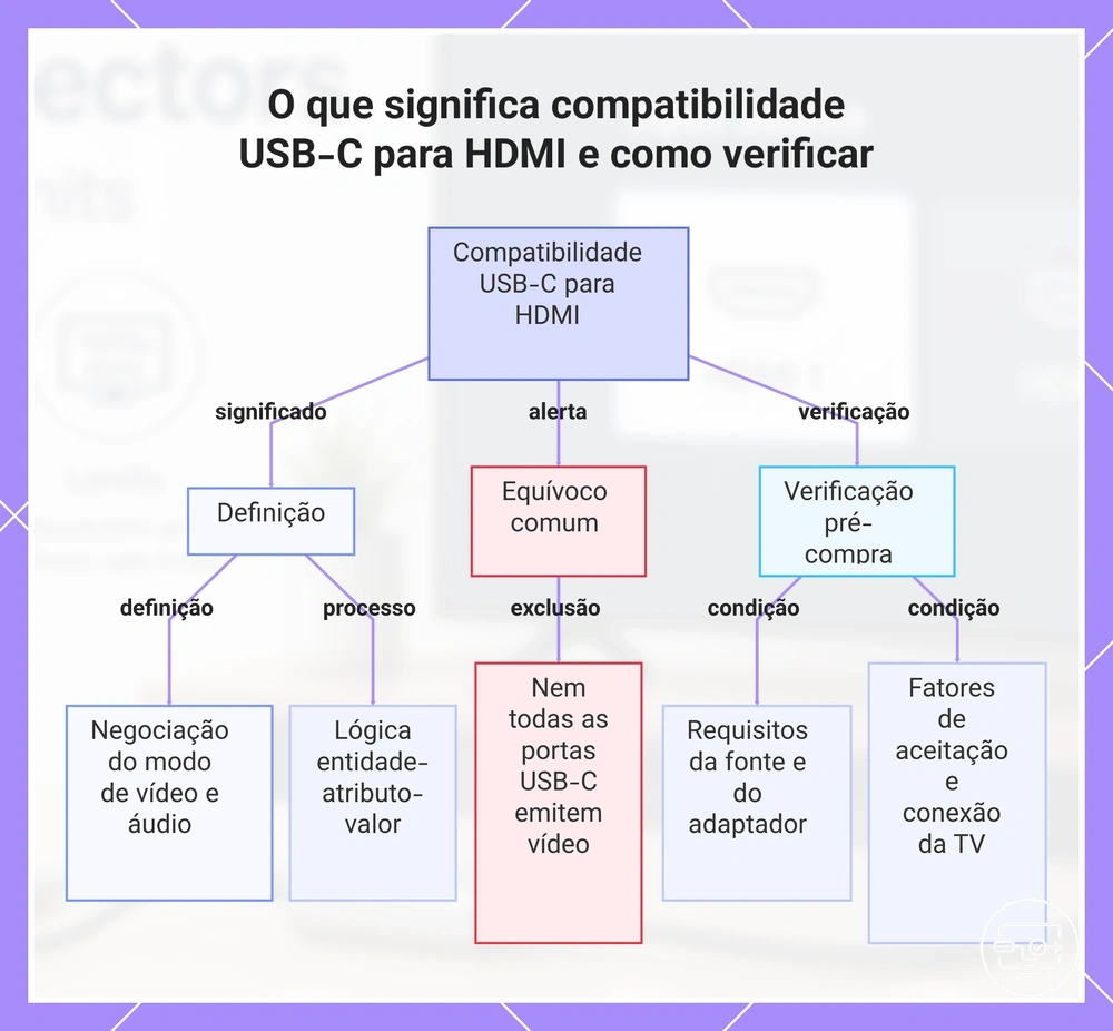 O que significa compatibilidade USB-C para HDMI e como verificar