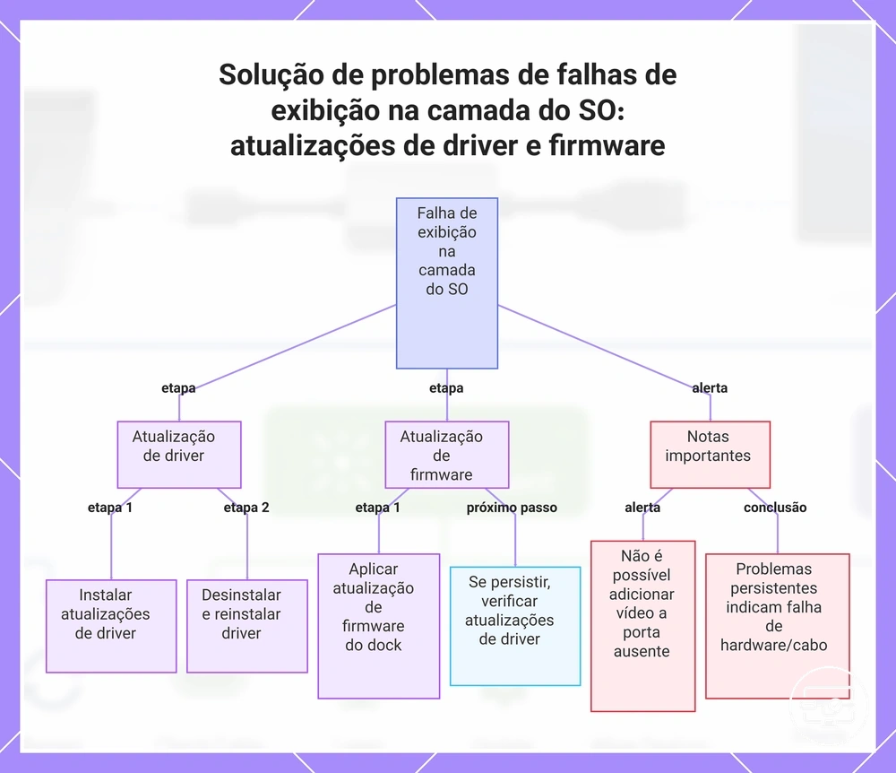 Solução de problemas de falhas de exibição na camada do SO: atualizações de driver e firmware