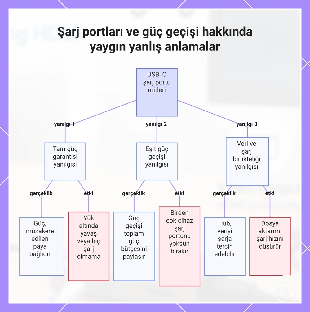 Şarj portları ve güç geçişi hakkında yaygın yanlış anlamalar