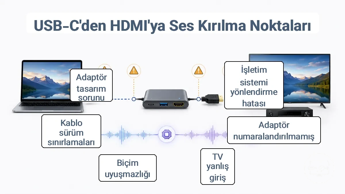 Hdmi sesi kesintisi usb c hdmi