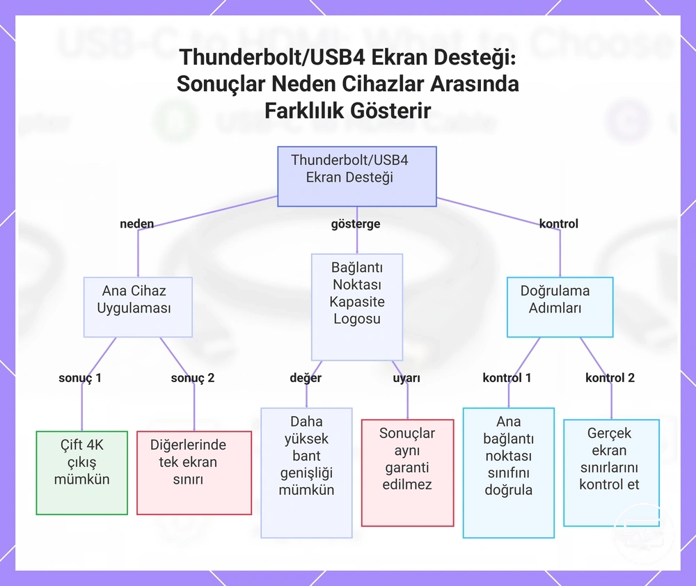Thunderbolt/USB4 Ekran Desteği: Sonuçlar Neden Cihazlar Arasında Farklılık Gösterir