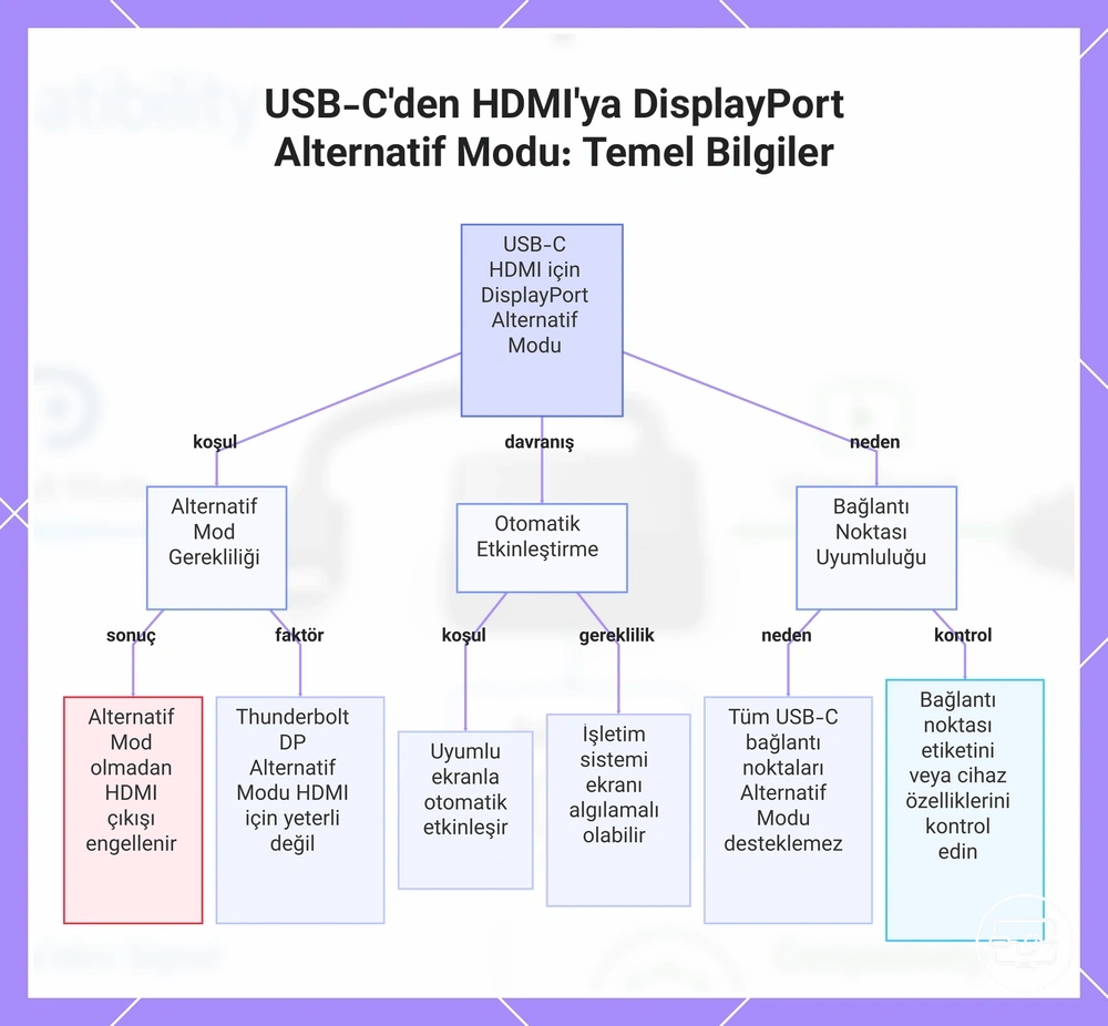 USB-C'den HDMI'ya DisplayPort Alternatif Modu: Temel Bilgiler
