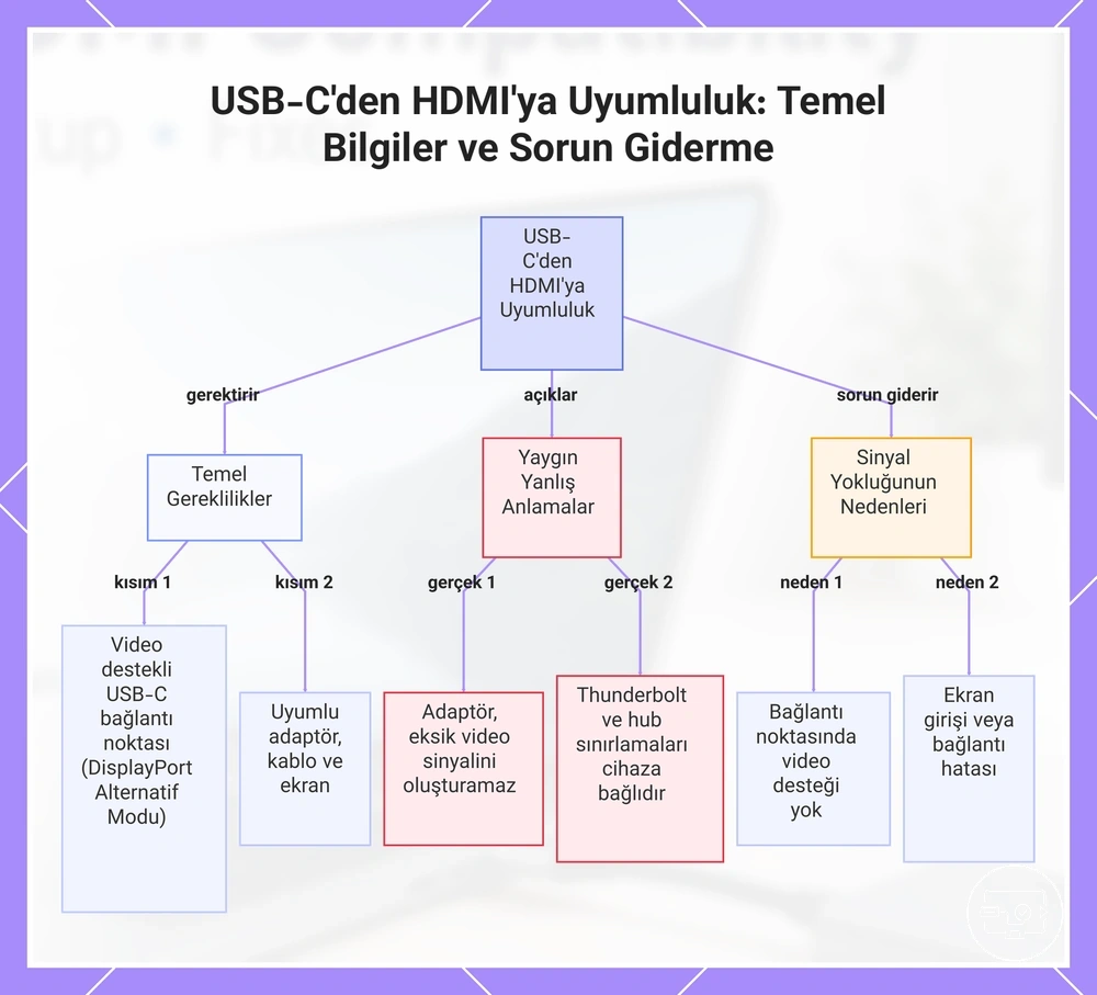 USB-C'den HDMI'ya Uyumluluk: Temel Bilgiler ve Sorun Giderme
