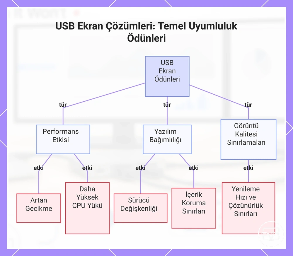 USB Ekran Çözümleri: Temel Uyumluluk Ödünleri